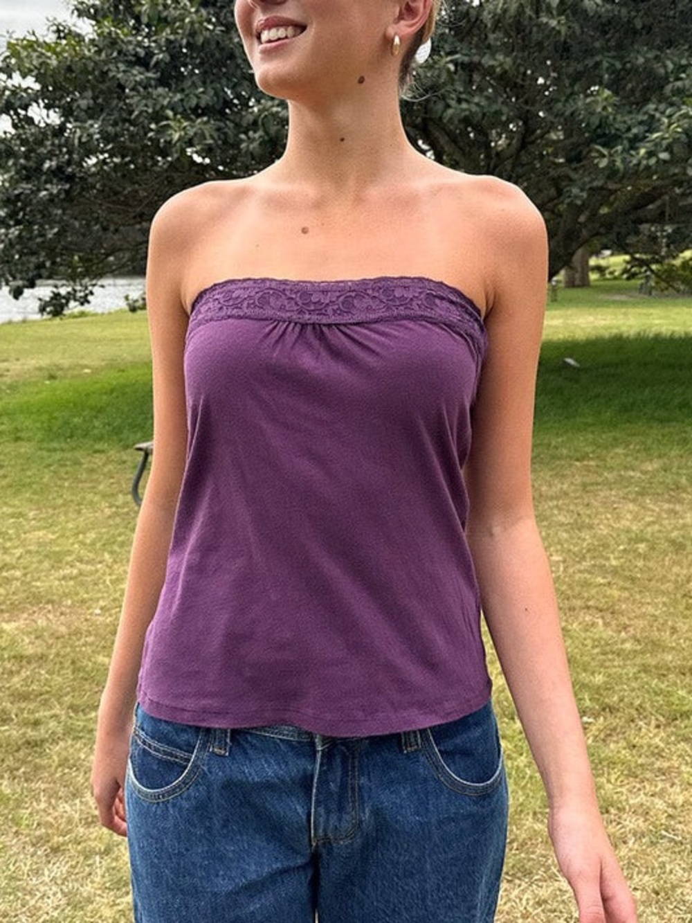 Brandy melville purple Lucky tube top